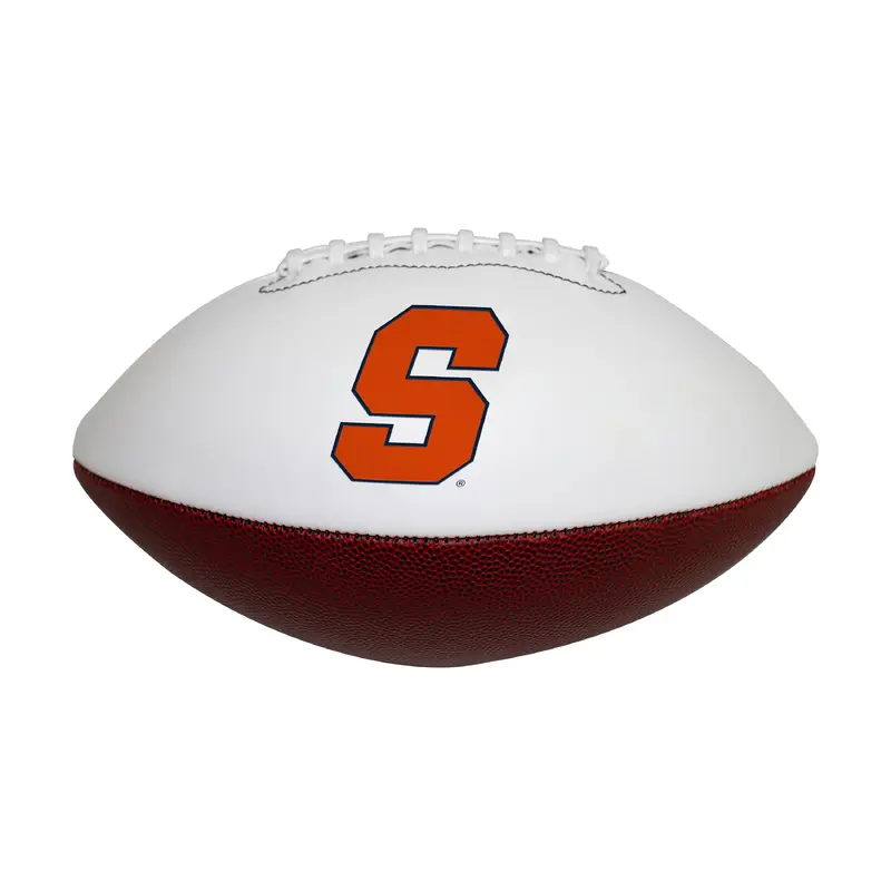 Syracuse University Composite Brown Full Size Autograph Football f/ Primary Logo