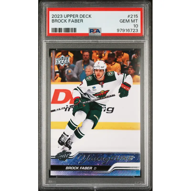 Brock Faber 2023 Upper Deck #215 PSA 10 Gem Mint 6723