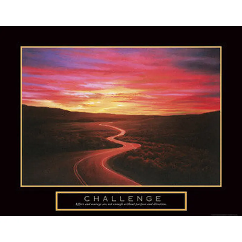 Winding Road "Challenge" Motivational Poster - Front Line