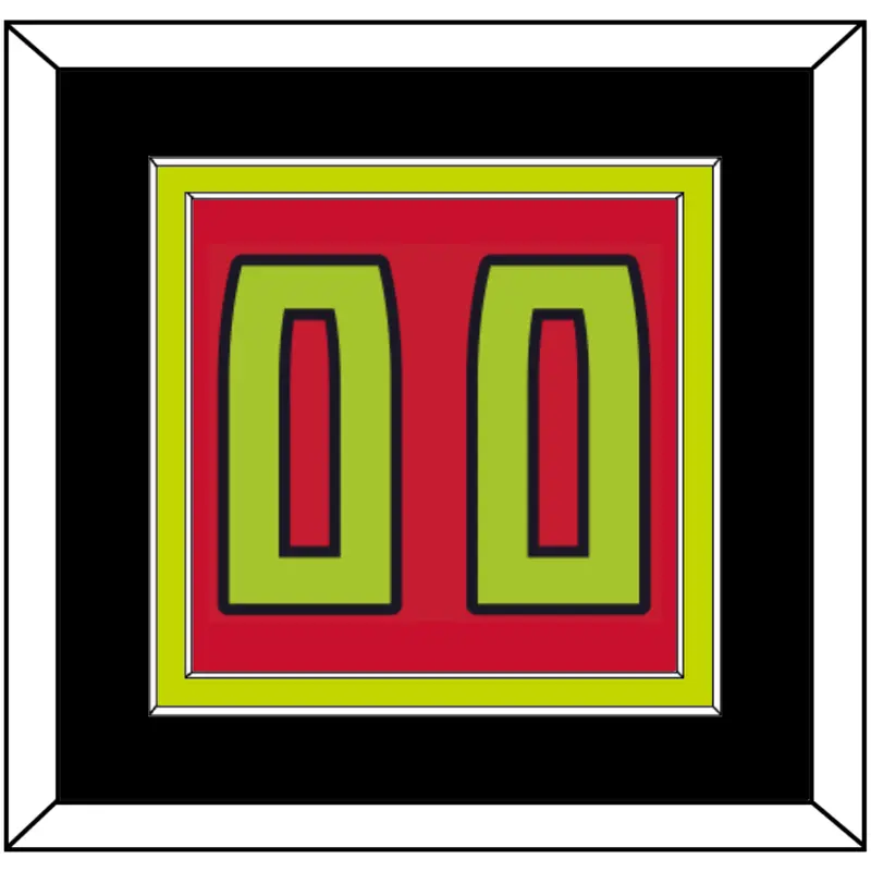 Atlanta Number - Red Icon (2015-2020) - Double Mat 2