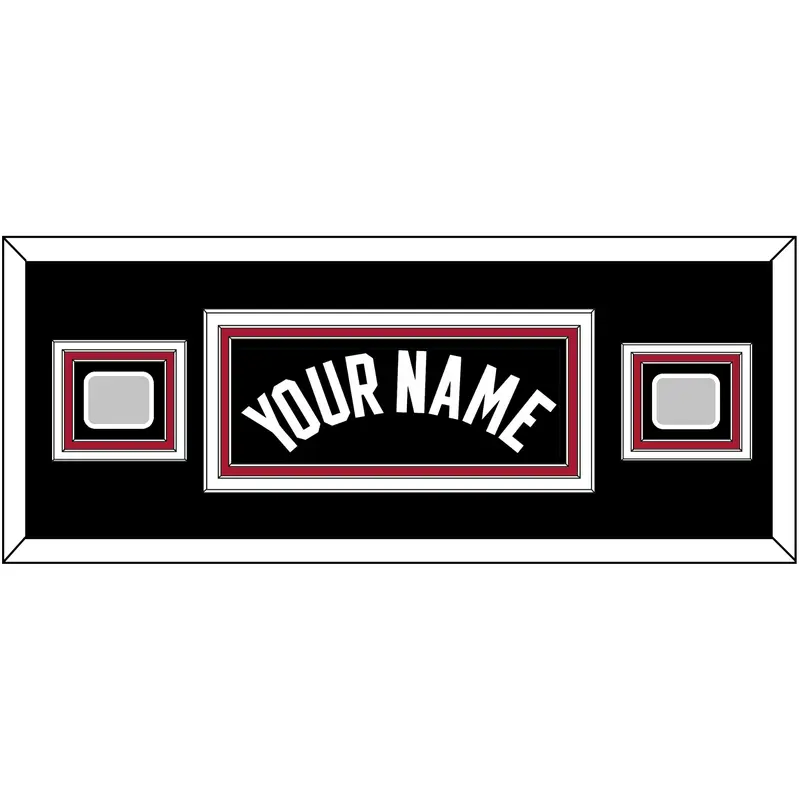Miami Name & 2 Finals Patches - Road Black (1999-2008) - Triple Mat 6