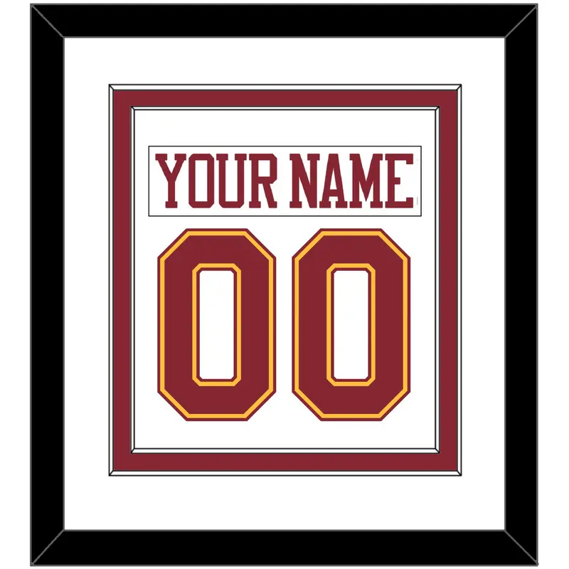 Minnesota Nameplate & Number (Back) Combined - Home White - Double Mat 1