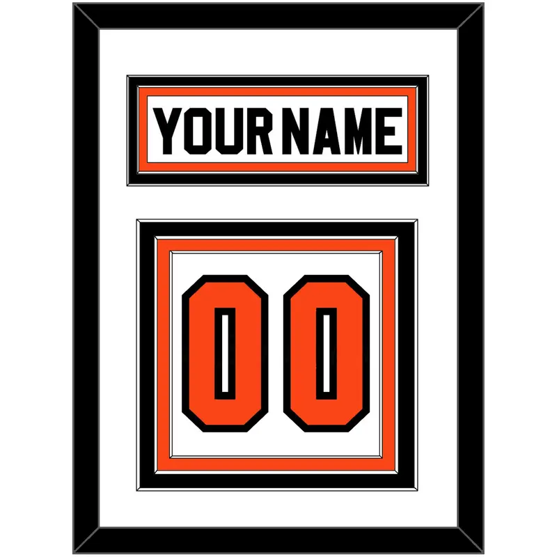 Philadelphia Nameplate & Number (Back) - Home White (1972-1983) - Triple Mat 1