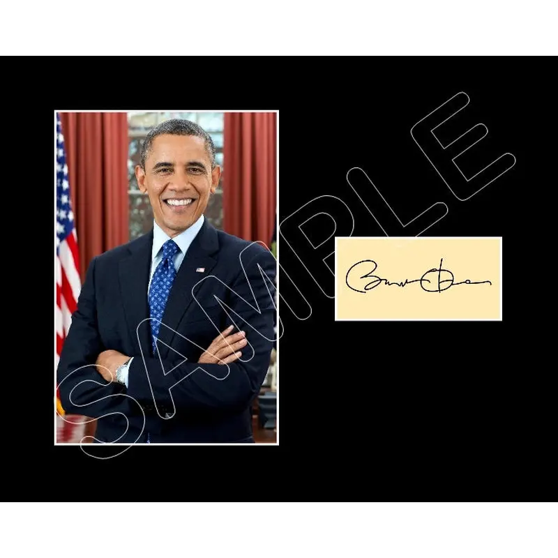 President Barack Obama Matted Photo Display 8X10 - 44