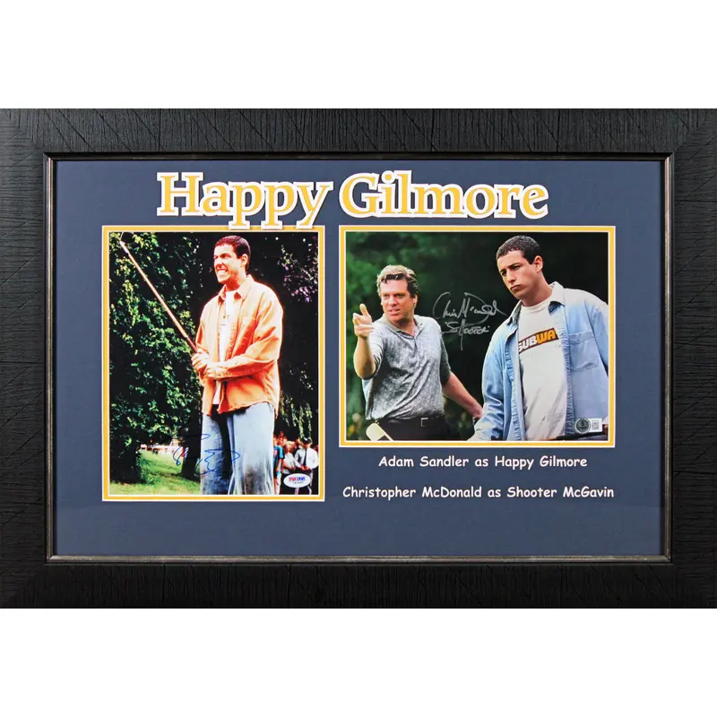 Adam Sandler & Christopher McDonald Happy Gilmore Signed 8x10 Framed Photo BAS