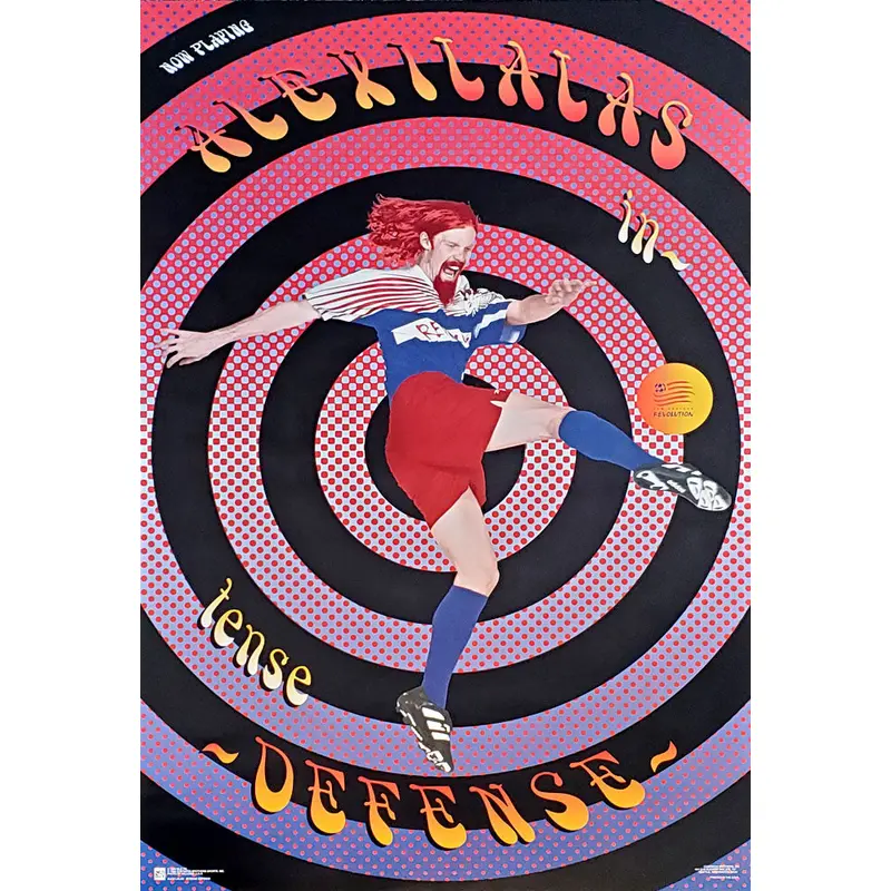 Alexi Lalas "Intense Defense" New England Revolution MLS Soccer Poster - Costacos 1996