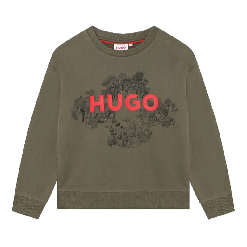 HUGO BOSS GREEN HUGO BOSS KIDS SWEATSHIRT G25150 653