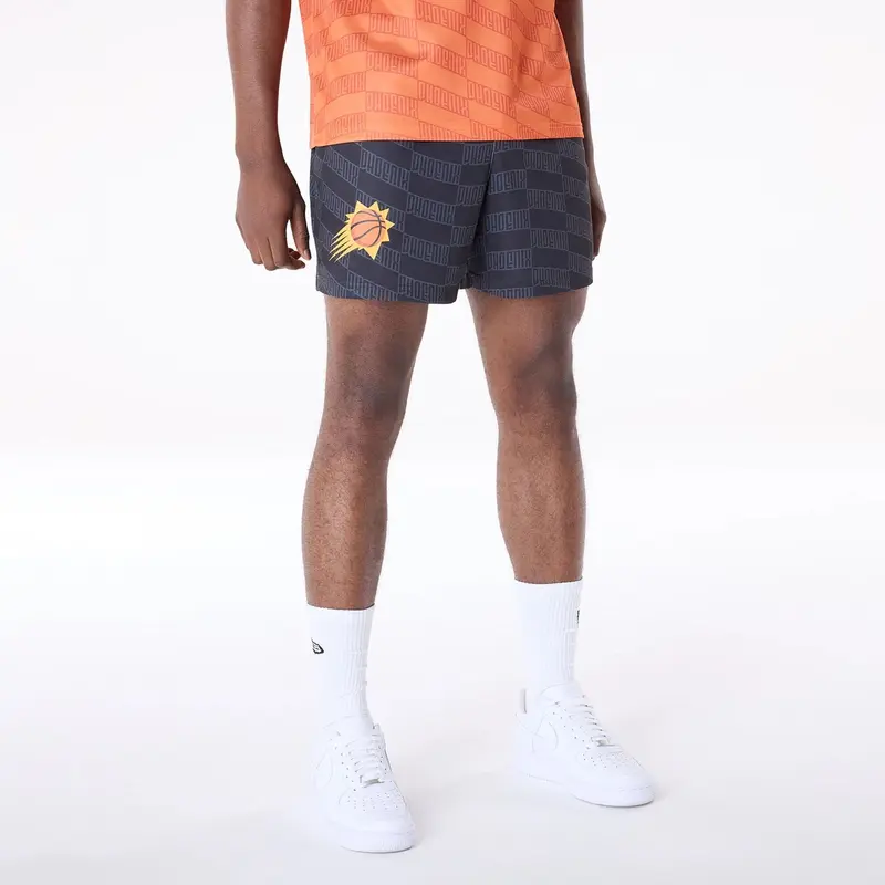 Phoenix Suns NBA All Over Print Graphic Black Shorts