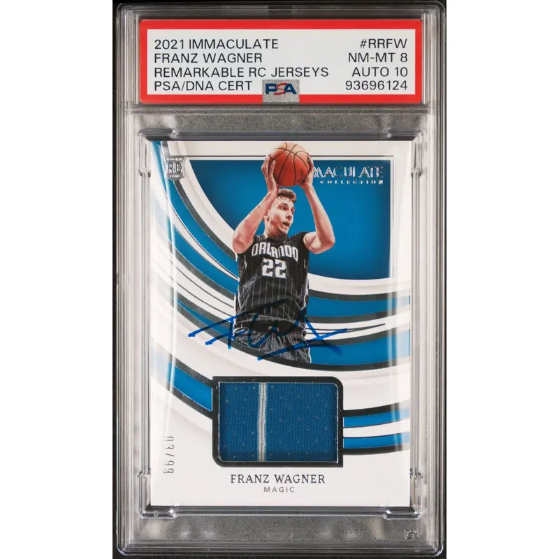 2021 Panini Immaculate #RRFW Franz Wagner Signed NM-MT 8 AUTO 10 PSA Slabbed Magic
