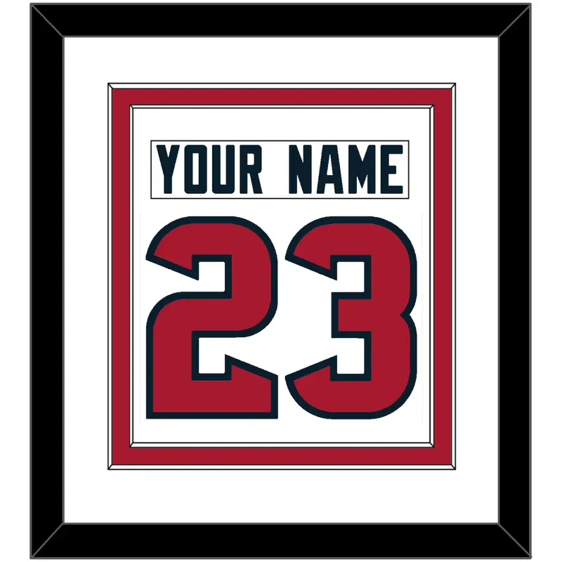 Houston Nameplate & Number (Back) Combined - Road White (2002-2023) - Double Mat 1