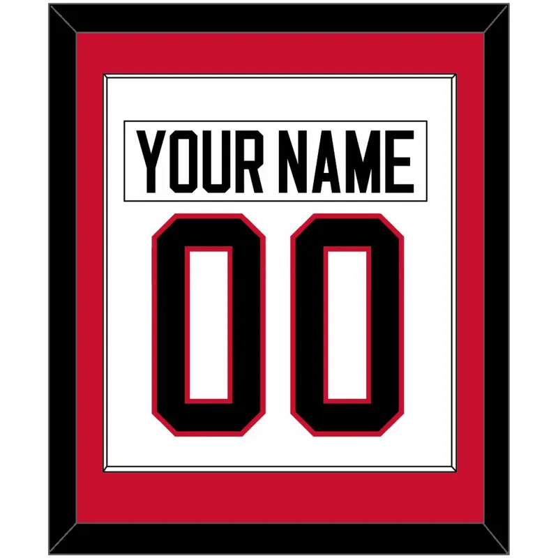 Ottawa Nameplate & Number (Back) Combined - Home/Road White (1995-2007) - Single Mat 1