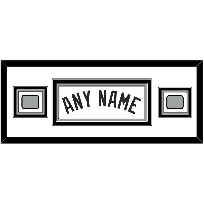 San Antonio Name With 2 Finals Patches - Home White (2002-2017) - Triple Mat 2