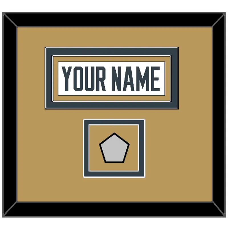 Vegas Nameplate & 2023 Stanley Cup Champions Patch - Road White - Double Mat 5