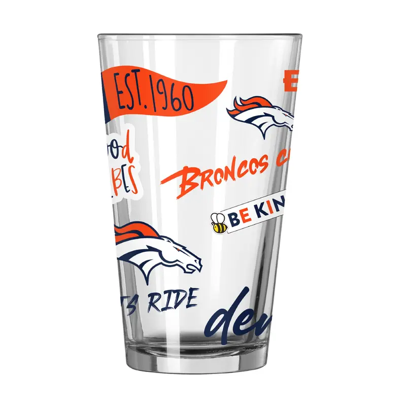 Denver Broncos 16oz Native Pint Glass