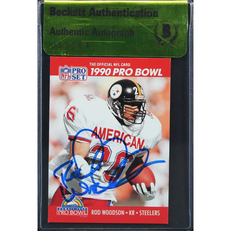 Steelers Rod Woodson Authentic Signed 1990 NFL Pro Set #377 Card BAS #11284