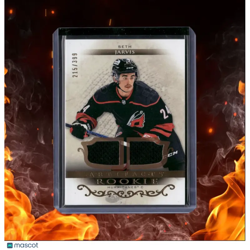 2021-22 Upper Deck Artifacts Seth Jarvis Dual Jersey Gold Rookie 215/399 #V
