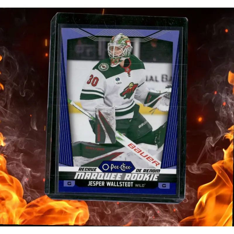 2024-25 O-Pee-Chee Jesper Wallstedt Blue Border Marquee Rookie #541