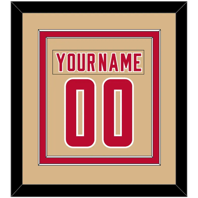 Denver Nameplate & Number (Back) Combined - Alternate Gold - Double Mat 2