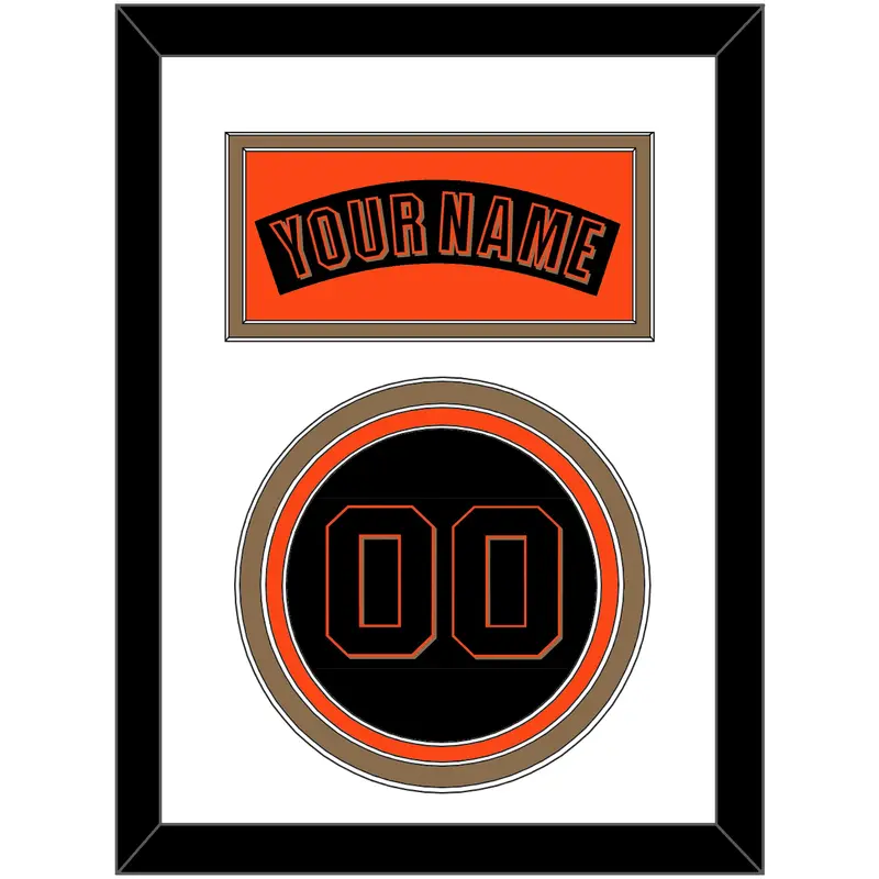 San Francisco Nameplate & Number - Alternate Black (2001-2002) - Triple Mat 2