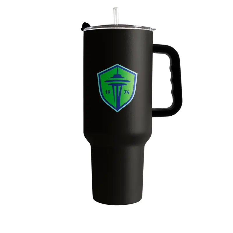 Seattle Sounders Black 40oz Flipside Powder Coat Tumbler