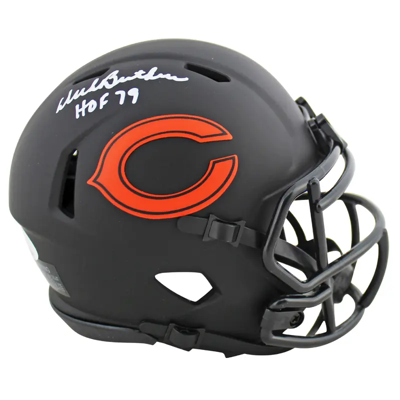 Bears Dick Butkus HOF 79 Authentic Signed Eclipse Speed Mini Helmet JSA Witness