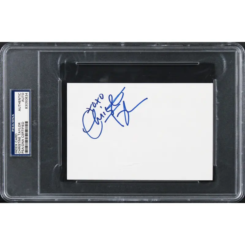Christine Taylor Authentic Signed 4x6 Index Card Autographed PSA/DNA Slabbed 2