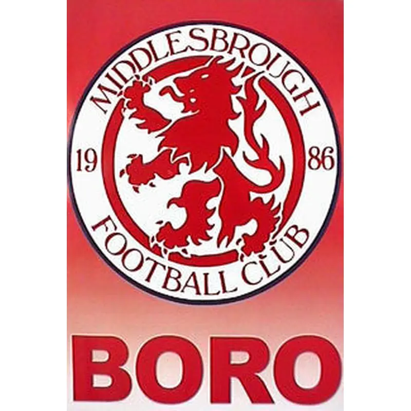 Middlesbrough FC "BORO" Official Team Logo Poster