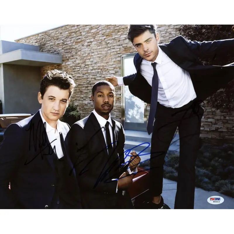 That Awkward Moment (3) Zac Efron, Teller & Jordan Signed 11X14 Photo PSA W00414
