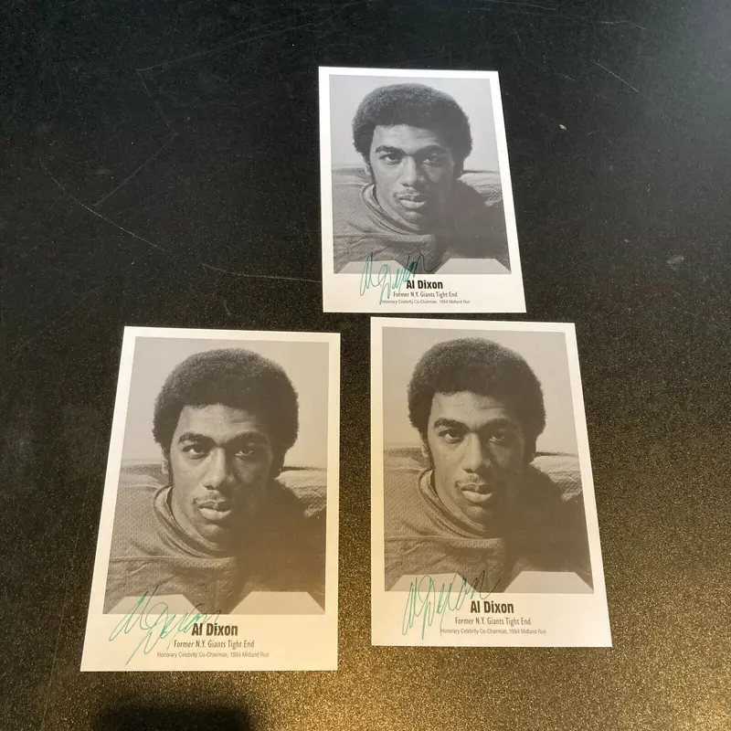 Lot Of (3) Al Dixon Signed Autographed Photos NFL