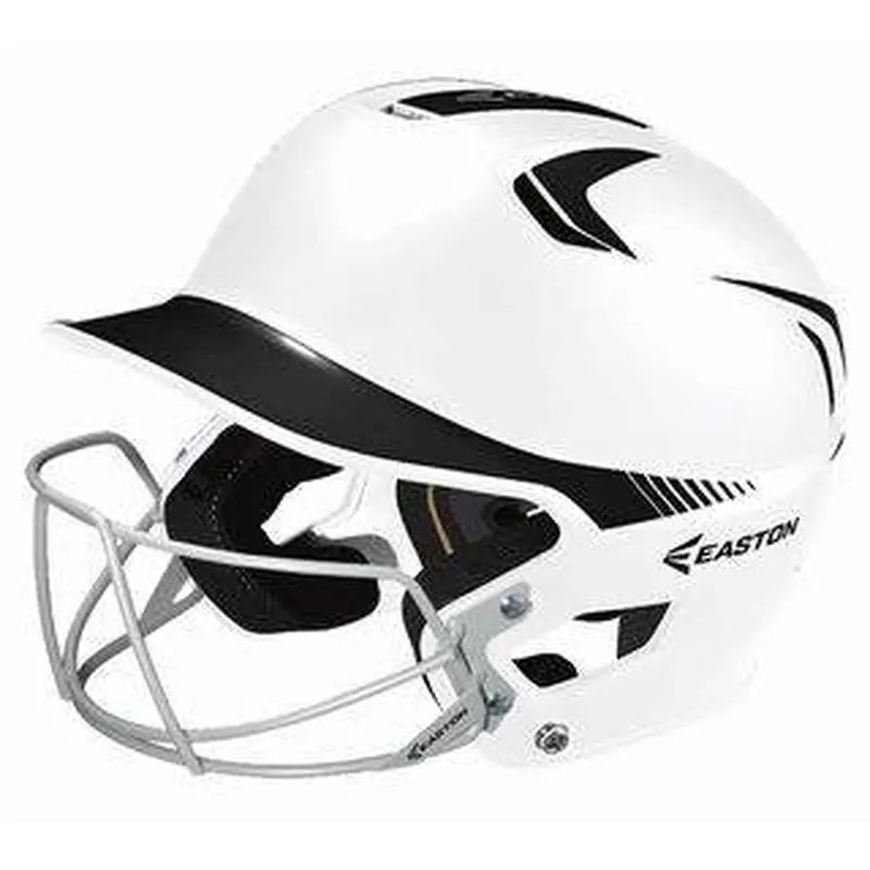 New Easton Z5 Grip Two Tone Sr Batting Helmet w/ Mask - White / Black