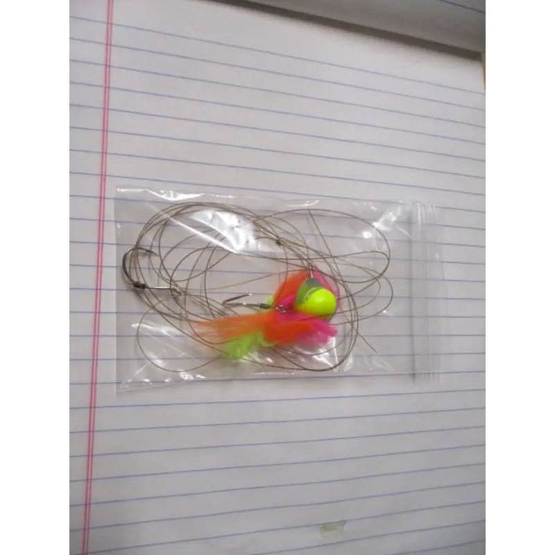 Used Fishing Hook Pack - 3 hooks, floater, and fishing line