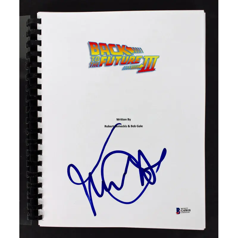 Michael J. Fox  Signed Back To The Future 3 Movie Transcript Script  BAS #G45818