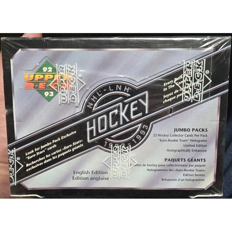 1992-93 Upper Deck English Hockey Low Series Jumbo Box