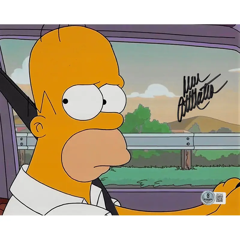 Dan Castellaneta The Simpsons Signed 8x10 Horizontal Driving Photo BAS 1