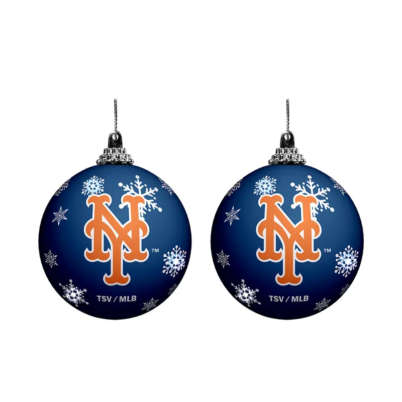 MLB New York Mets Light-Up Ornament 2-Pack