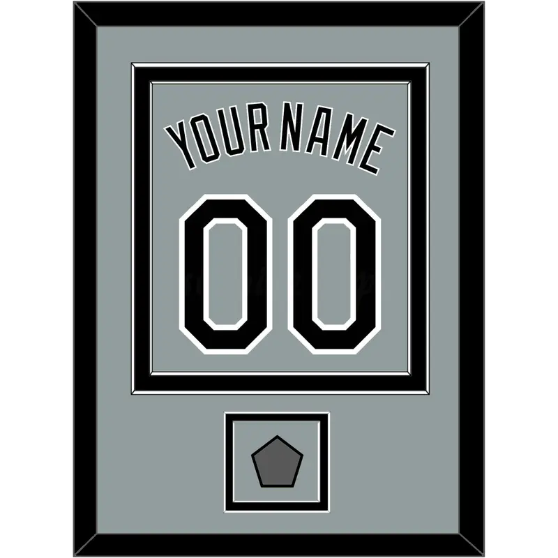 Chicago Name, Number & 2005 World Series Jersey Patch - Road Gray - Double Mat 2