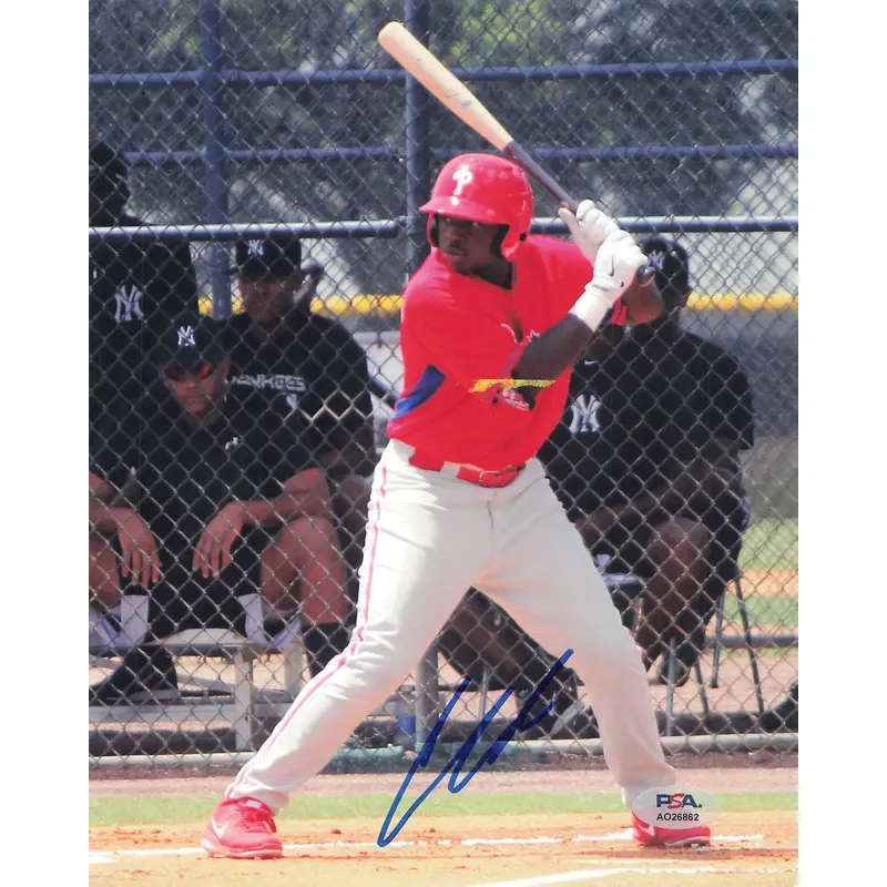 Cornelius Randolph signed 8x10 photo PSA/DNA Philadelphia Phillies Autographed