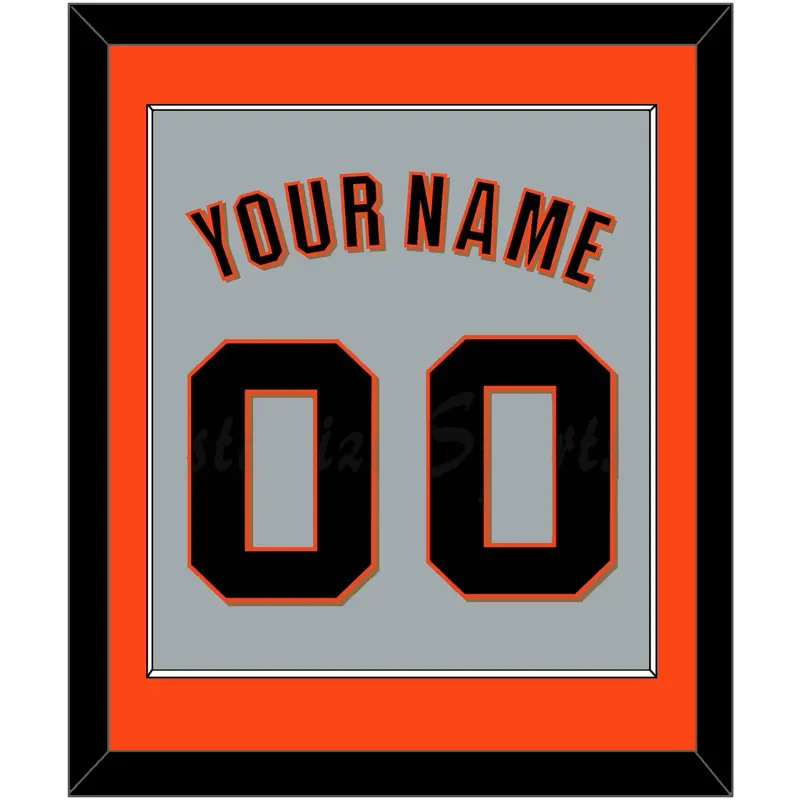 San Francisco Name & Number - Road Gray (2010-2021) - Single Mat 2