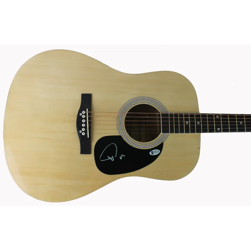 Trey Anastio Phish Authentic Signed Natural Acoustic Guitar BAS #D07108