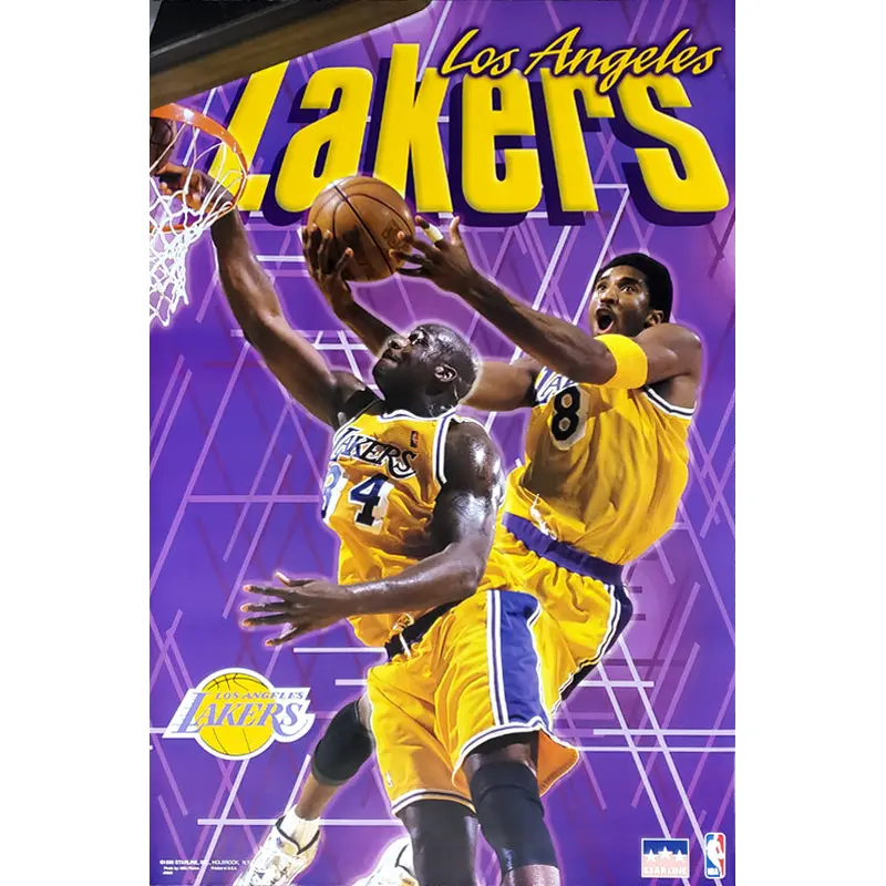 Kobe Bryant and Shaquille O'Neal "Showtime" Los Angeles Lakers Poster - Starline 1999