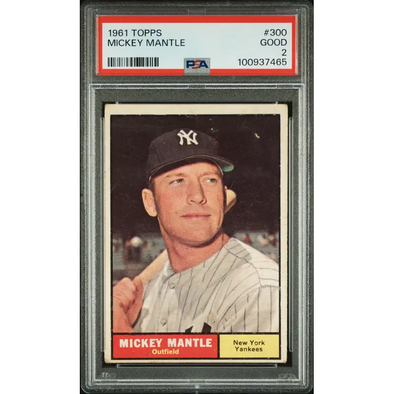 Mickey Mantle 1961 Topps #300 PSA 2 Good 7465