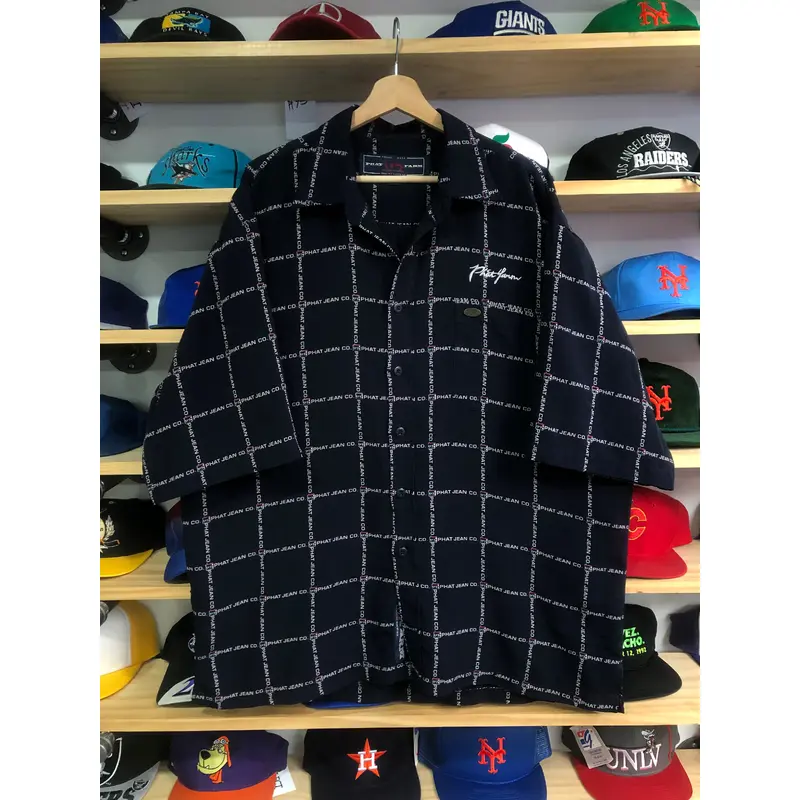 Vintage Phat Farm All Over Print Style Button Shirt Size XL