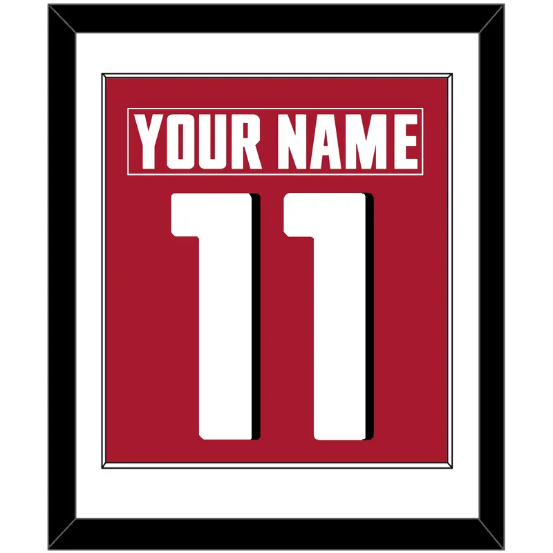 Atlanta Nameplate & Number (Back) Combined - Alternate Red (2020-2022) - Single Mat 1