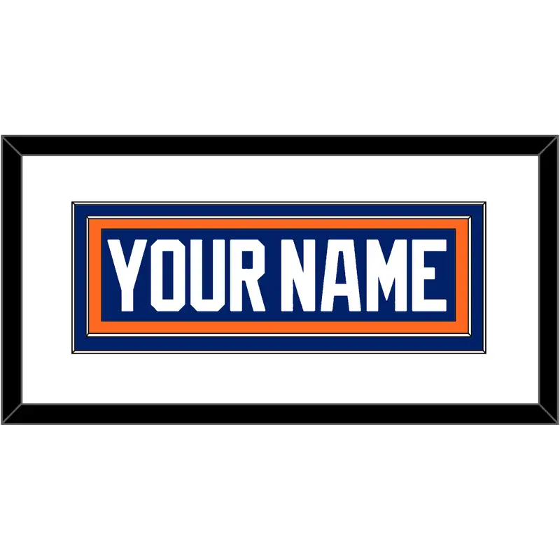 Edmonton Nameplate - Road Blue (1981-1994) - Double Mat 1