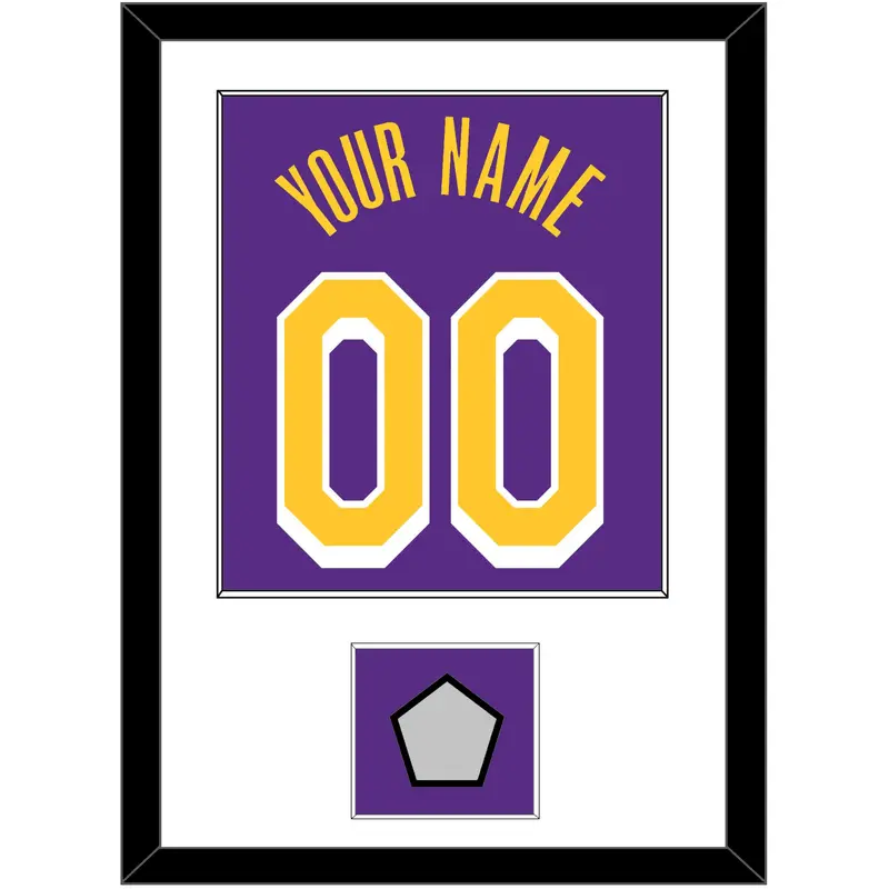 Los Angeles Name & Number With Champions Patch - Purple Statement - Single Mat 1