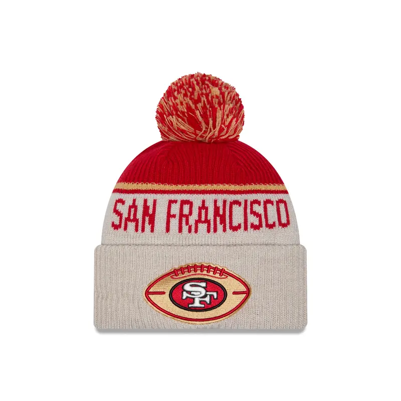New Era - San Francisco 49ers - NFL Sideline Beanie - Stone/OTC
