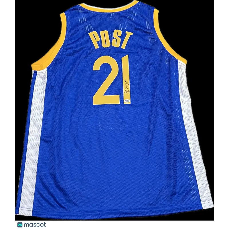 Quinten Post Signed Jersey PSA Golden State Warriors Autographed