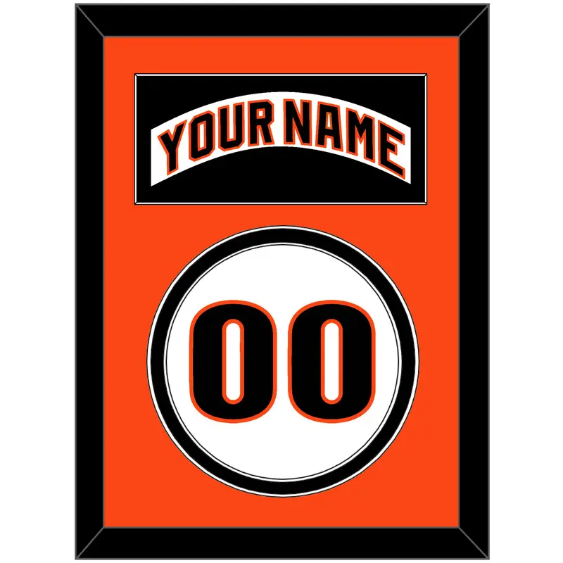 San Francisco Nameplate & Number - Home White (1983-1993) - Double Mat 3