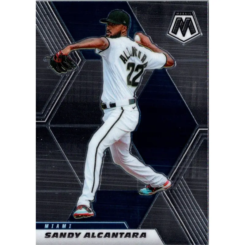 2021 Panini Mosaic Blue Sandy Alcantara #90