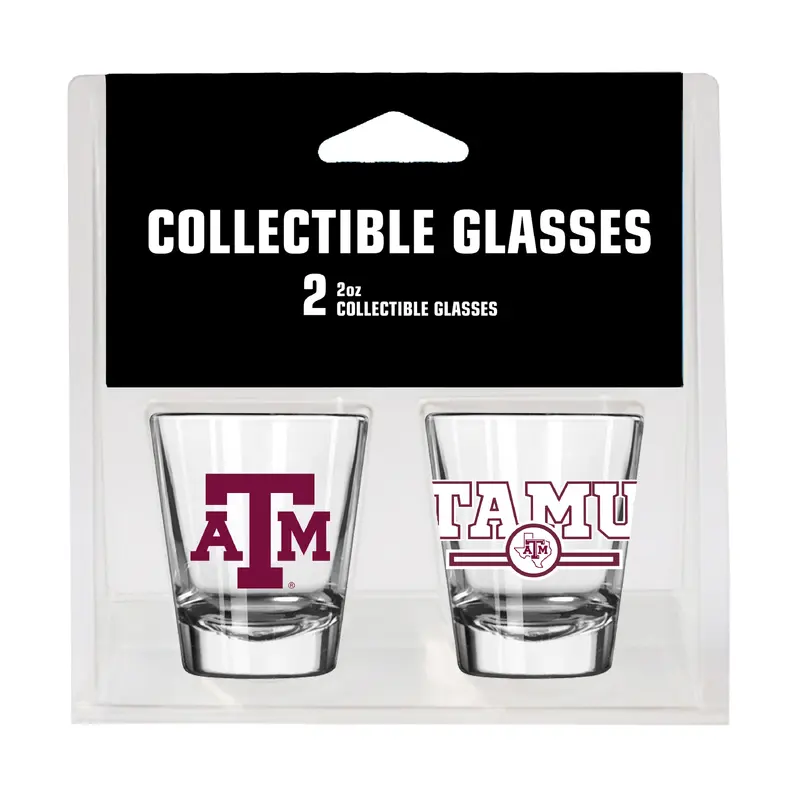 Texas A&M Campus Colors 2oz Letterman Shot Glass 2 Pack